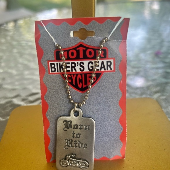 NWT-Harley Davidson-Silver 'Born to Ride' Necklace - Picture 2 of 3
